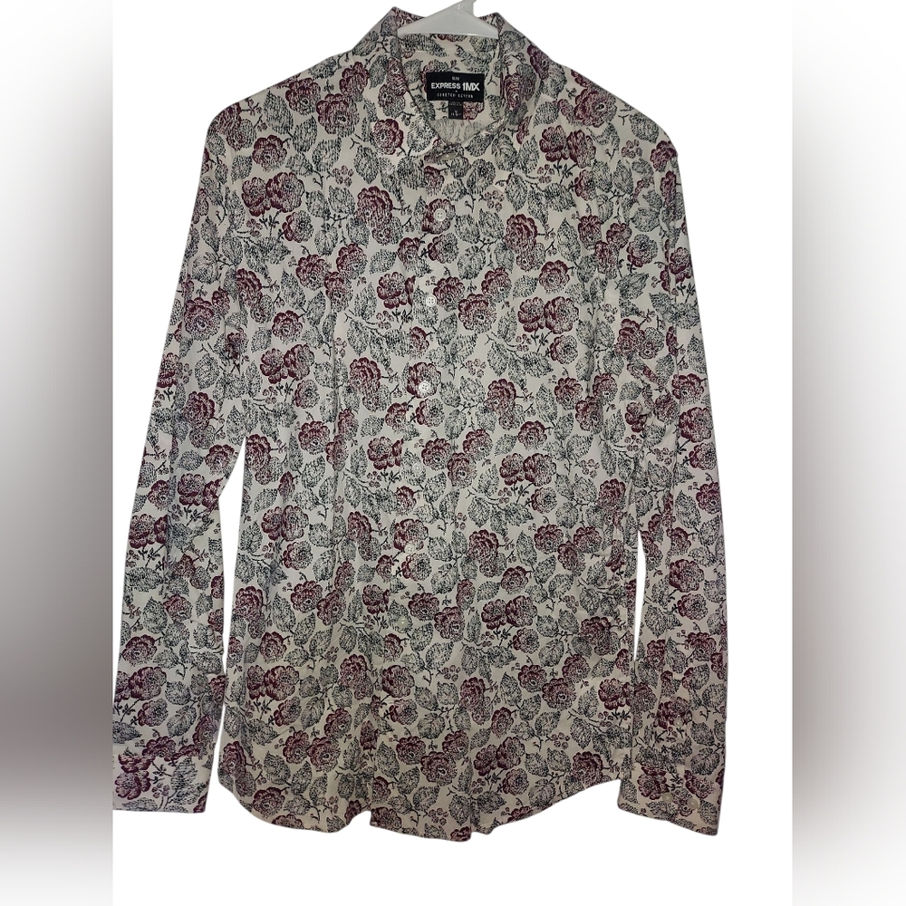 Express Floral Patterned Men's Shirt Size M